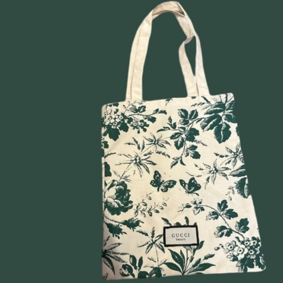 🦋🍃Gucci Floral Beauty Tote - Canvas New - Picture 4 of 4